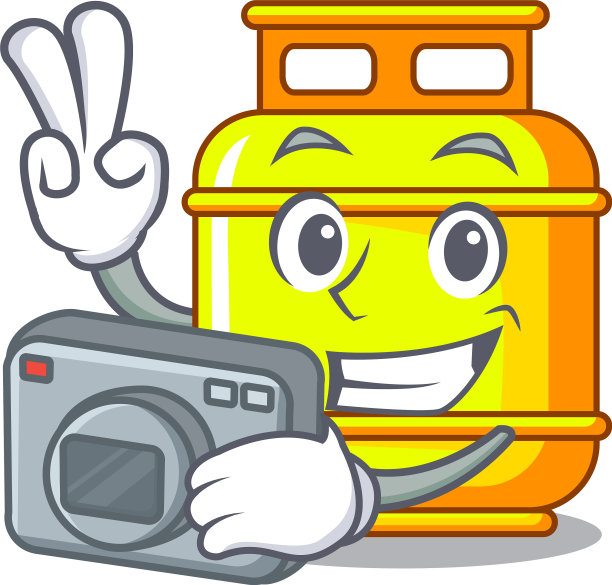 摄影师在汽油卡通坦克创意图片下载