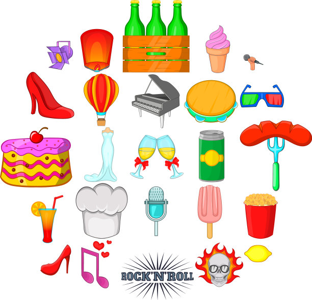 脱口秀图标设置卡通风格图片下载