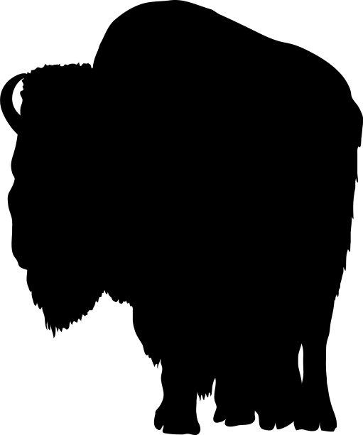 牦牛剪影图片下载