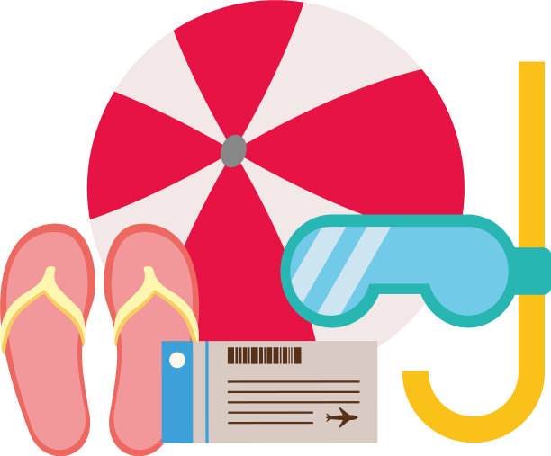度假球凉鞋浮潜票图片下载