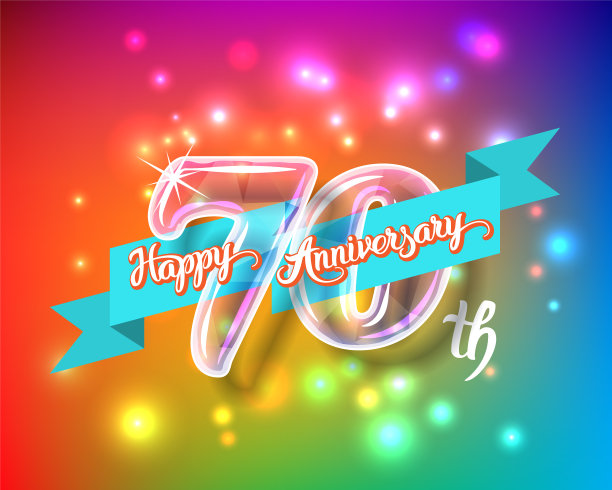 70周年玻璃灯泡号码套装快乐图片下载