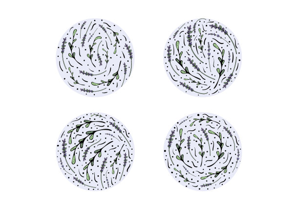 淡紫色的涂鸦风格组合图片下载