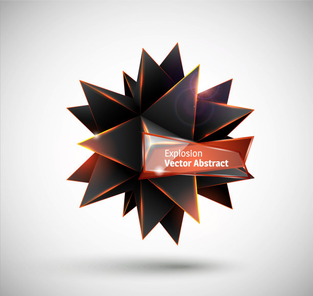 摘要爆炸多面体图片下载