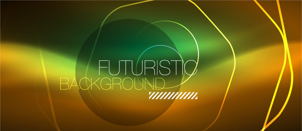 氖发光的波，神奇的能量和光运动图片下载