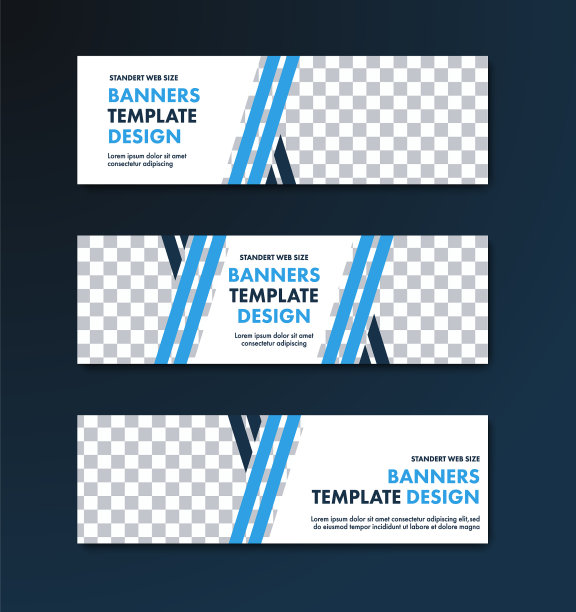 一套白色横幅与地方的照片和图片下载