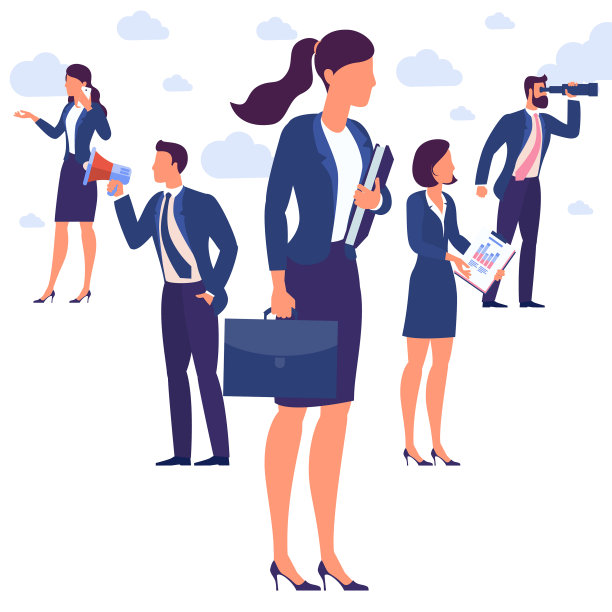 一套平面设计字符和姿态图片下载