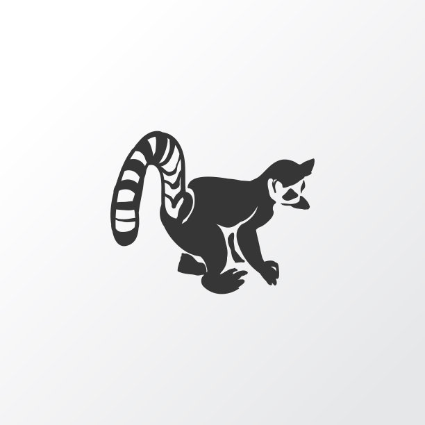 狐猴图标象征优质隔离图片下载