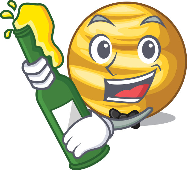 啤酒星球金星与吉祥物隔绝图片下载