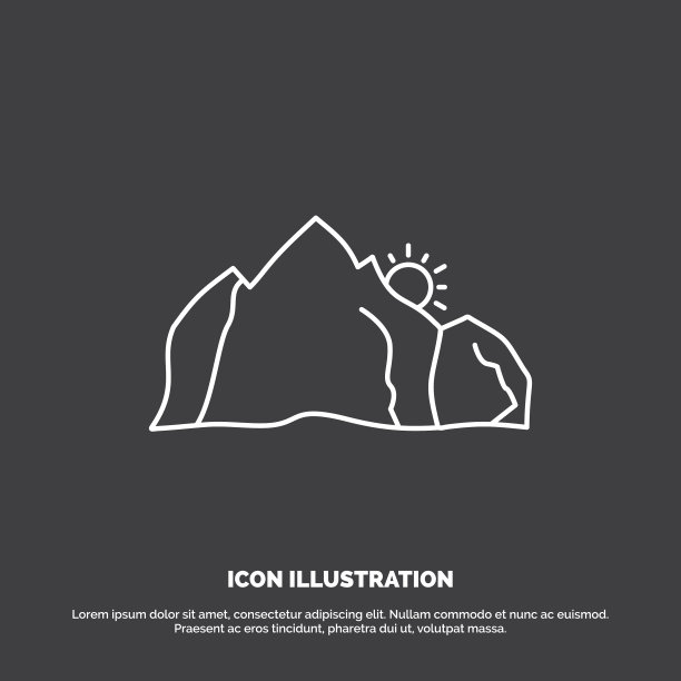 山景自然山景图标线图片下载