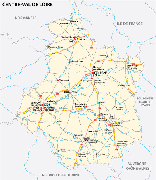 路线图区域中心瓦尔德卢瓦尔法国图片下载