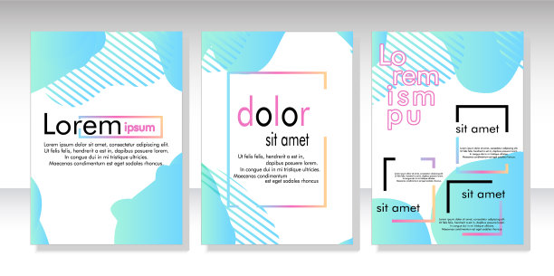 动态风格的横幅设计集与流体图片下载