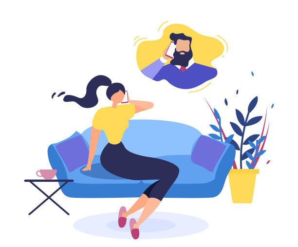 客户支持电话平面的概念图片下载