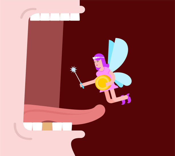 牙仙用嘴币换牙图片下载