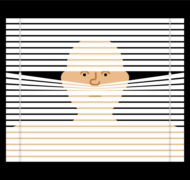 透过百叶窗窥探图片下载