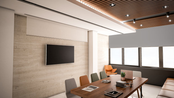 电脑生成的酒店会议和会议室的图像。建筑可视化，3D渲染。视图02图片下载