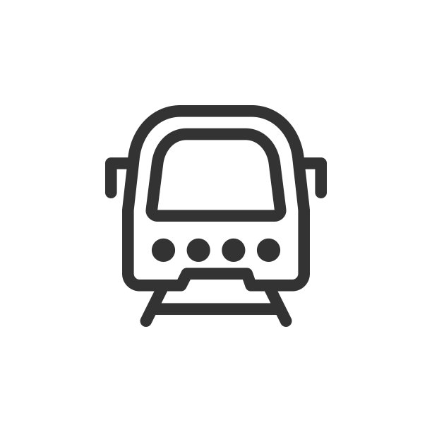 地铁前视图矢量轮廓风格图标图片下载