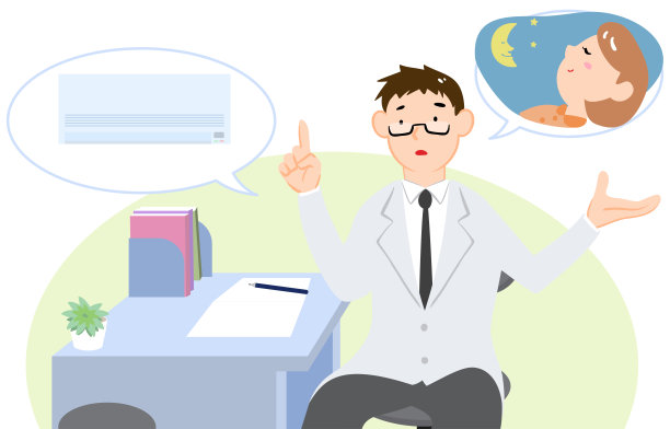 医生建议睡前使用空调以防止中暑的图示图片下载