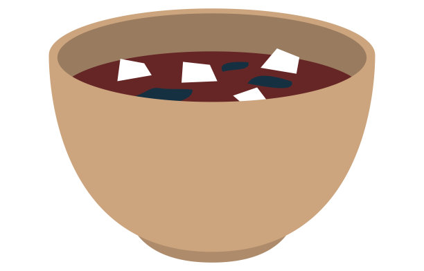 豆腐和海藻味噌汤的插图图片下载