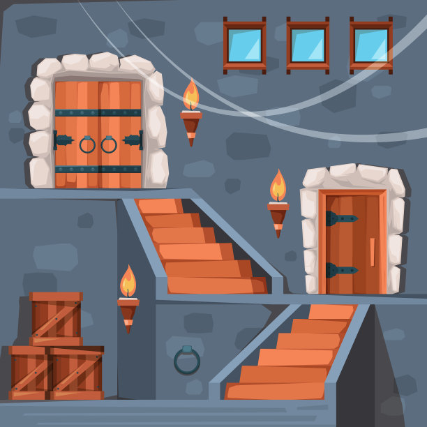 城堡地下室古代监狱入口黑暗图片下载