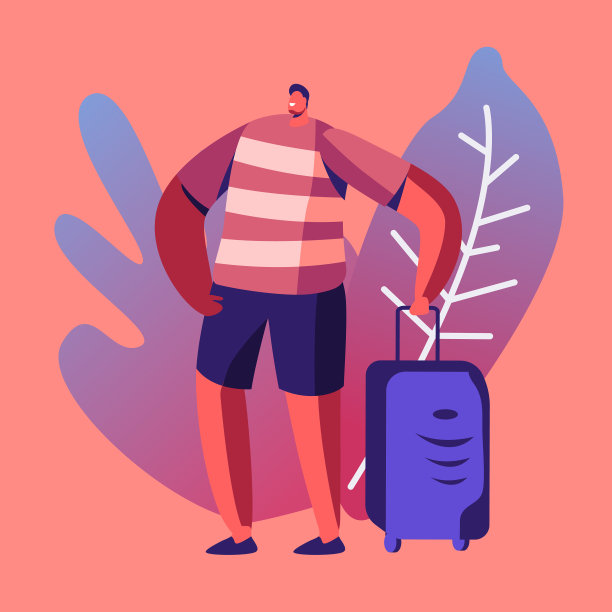 一名游客穿着夏装和西装图片下载