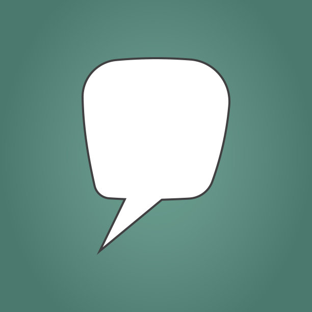 可爱的语音泡泡孤立轮廓图片下载