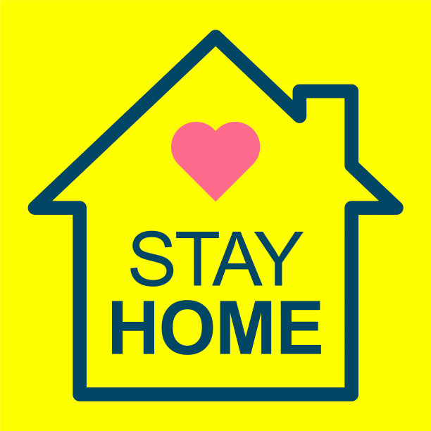 病媒插画、居家意识、社交媒体宣传和冠状病毒预防图片下载