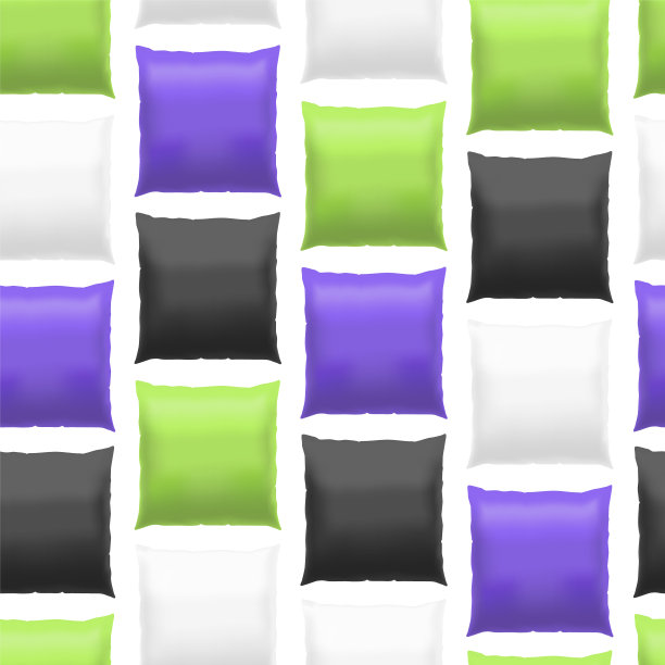 逼真详细的3d色彩缓冲无缝图案背景。向量图片下载