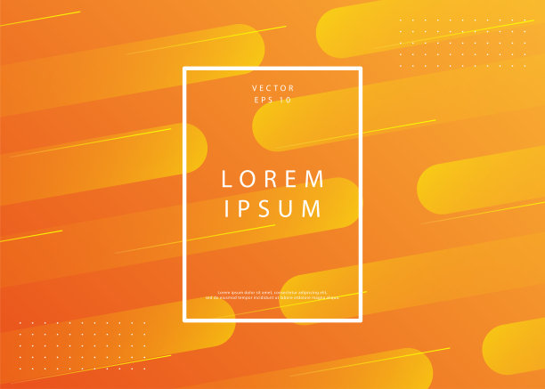 最小的橙色几何背景。动态图形组成。回车键。你的文本。摘要向量图片下载