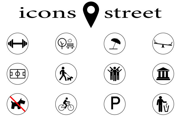 黑色交通和驾驶图标集。图片下载