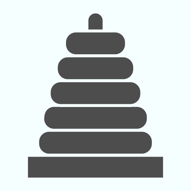 金字塔玩具固体图标儿童教育玩具图片下载