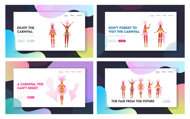 穿着节日服装的桑巴舞女图片下载