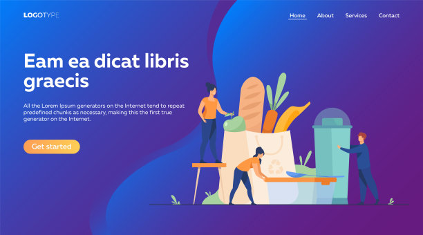 人们购物用环保袋平面矢量插图图片下载