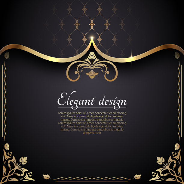 巴洛克风格的复古金框图片下载