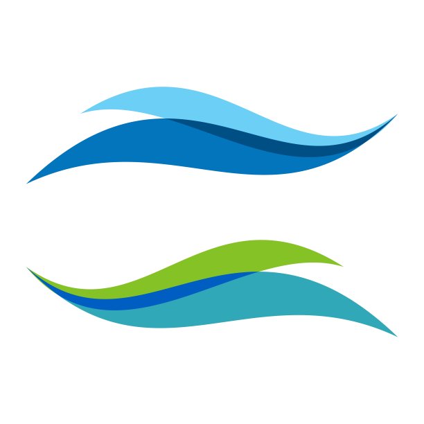 波浪水元素标志模板插图设计。向量EPS 10。图片下载