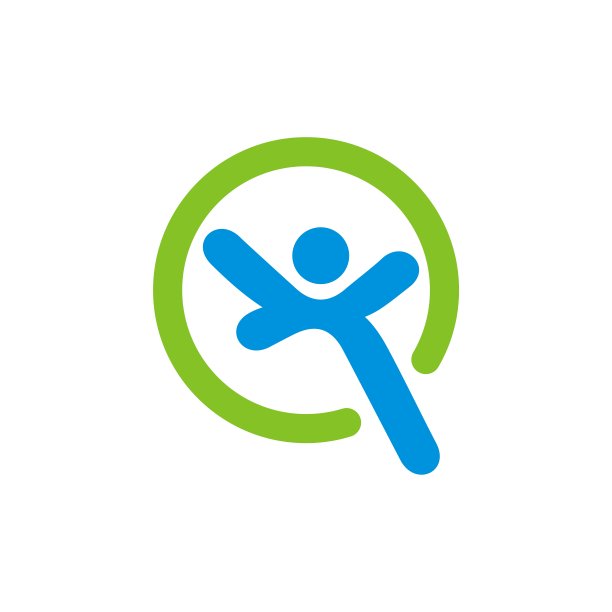 圆形人体形状标志模板插图设计。向量EPS 10。图片下载