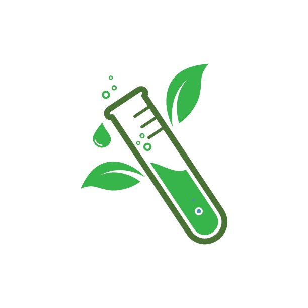 生态草药实验室图标标志矢量插图设计图片下载