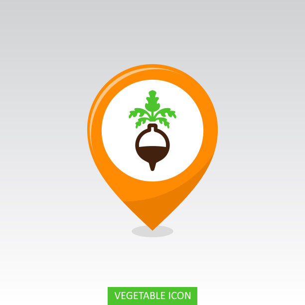 芜菁甘蓝或瑞典平针地图图标蔬菜图片下载