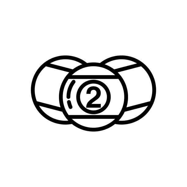 台球图标平面矢量模板设计流行图片下载