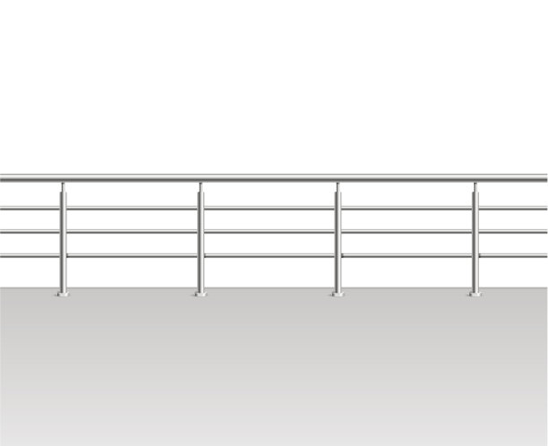 现实详细的3d金属现代阳台或图片下载