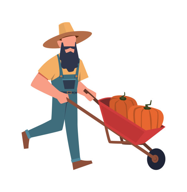 人在花园。男性园丁务农，携带蔬菜，隔离病媒农民图片下载