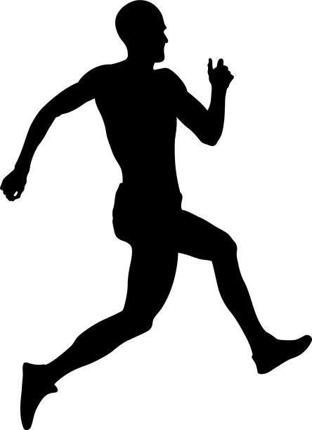 跳跃和飞行男子运动员图片下载