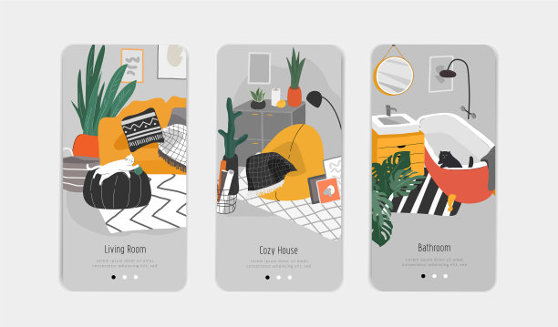 模板室内设计手机app页面图片下载