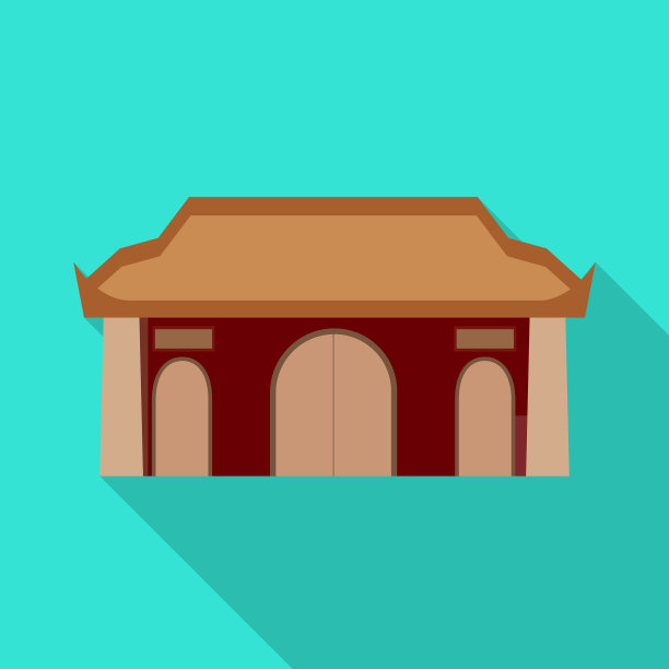 设计寺庙和河内标志集图片下载