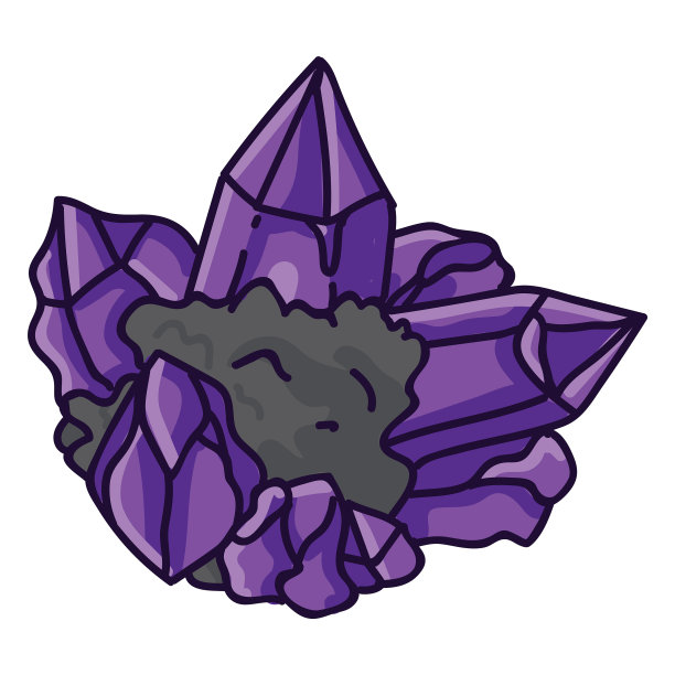 紫水晶水晶诞生石为二月剪贴艺术图片下载