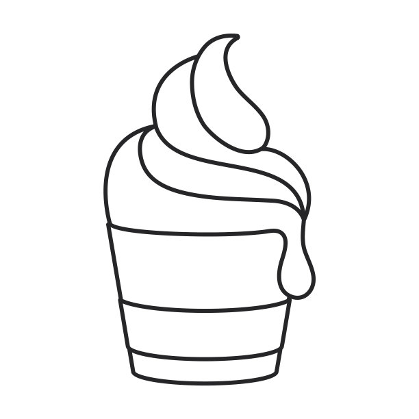 冰淇淋iconline图标隔离上图片下载