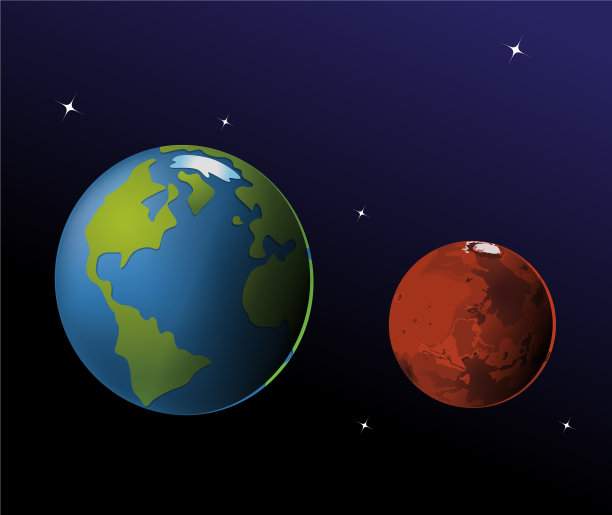地球和火星图片下载