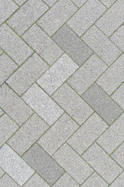 砖铺装的日式步道格局，俯视图，为背景图片下载