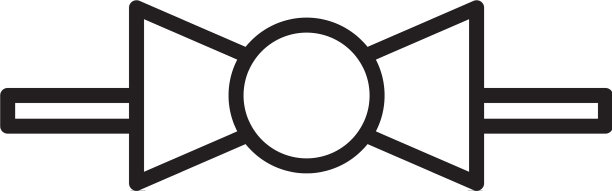 黑色线蝴蝶结图标孤立在白色图片下载