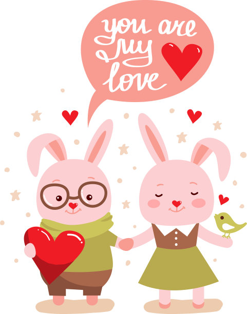 两只可爱的小兔子图片下载