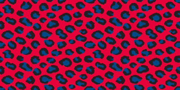 豹无缝模式。动物图案。宽矢量背景。图片下载